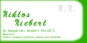 miklos nieberl business card